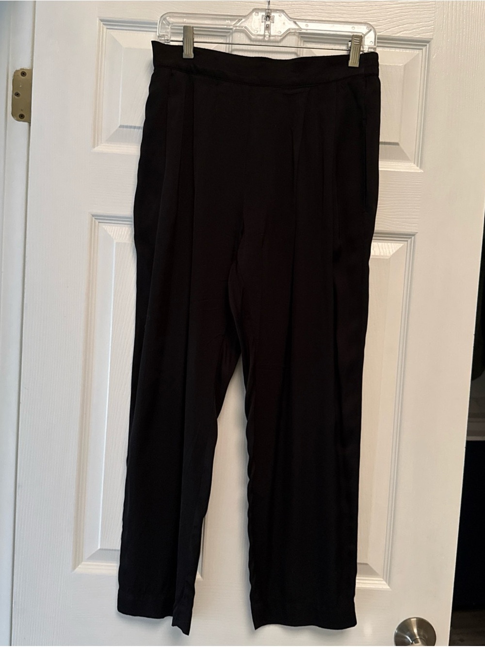 Velvet by Graham & Spencer Black Tailored Straight-Leg Trousers